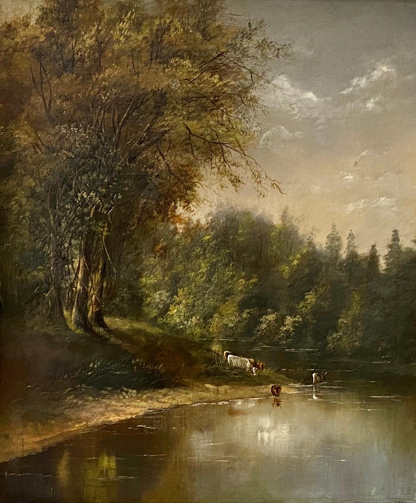 19th Century English Country Landscape With Cattle 3