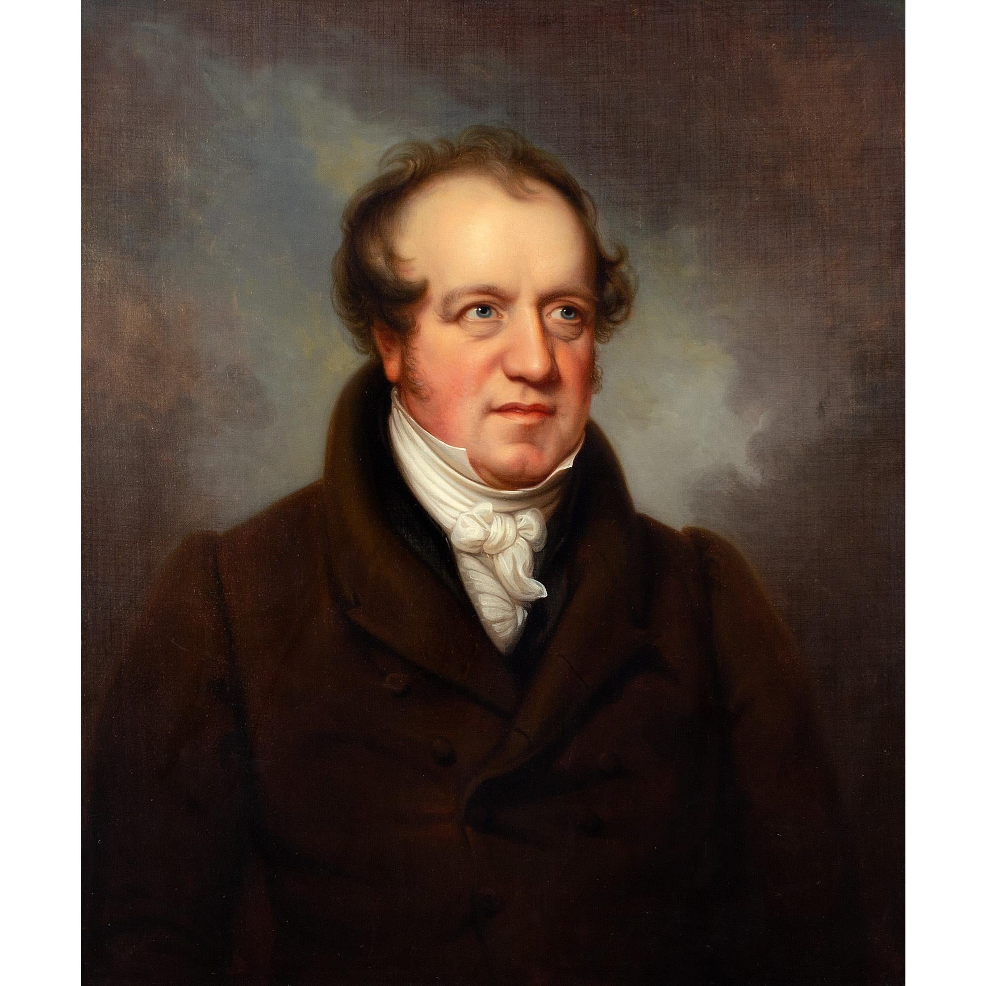 19th-Century English School, Portrait Of Steel Manufacturer James Sanderson - Painting by Unknown