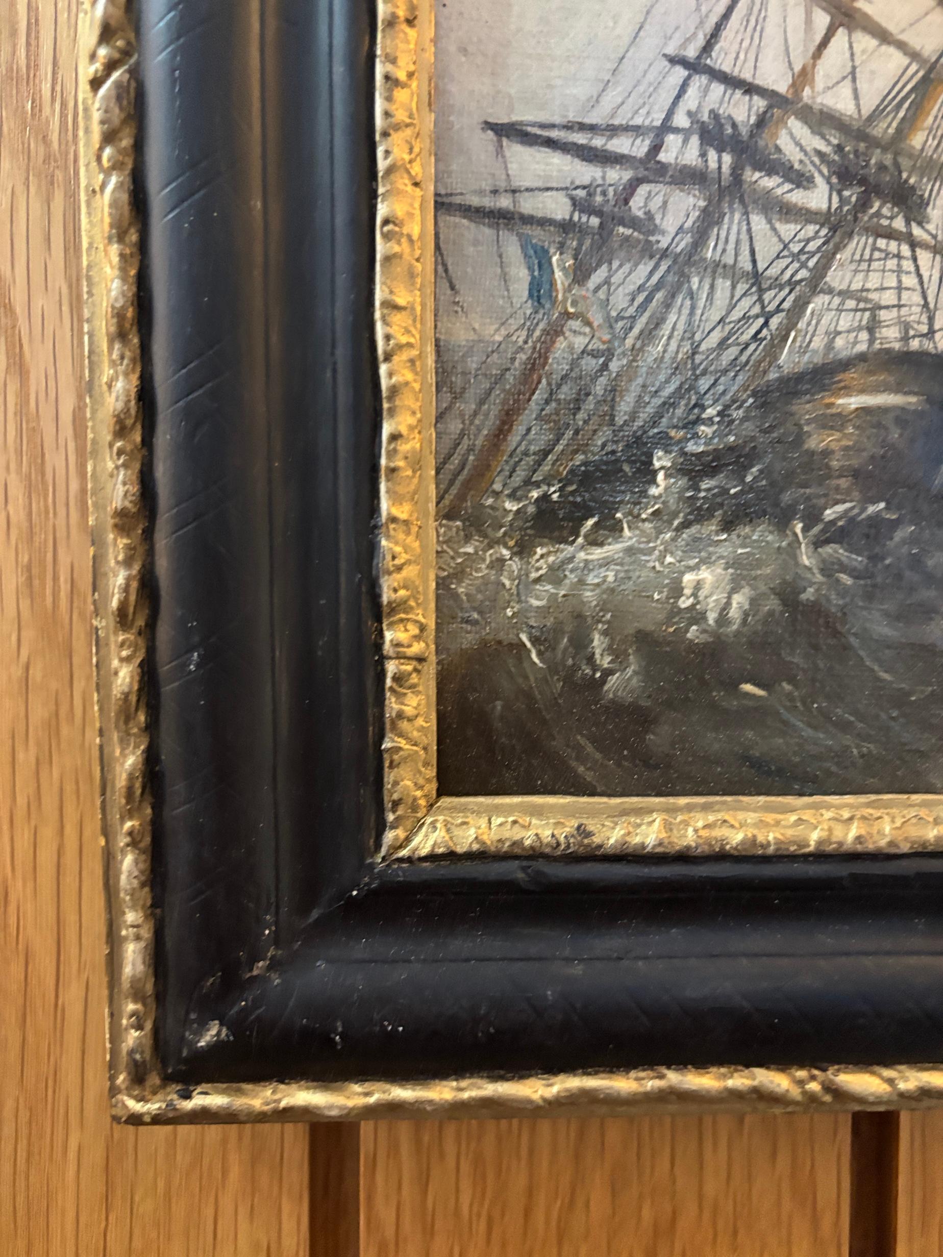English School du 19e siècle, Navigation par mer agitée en vente 2