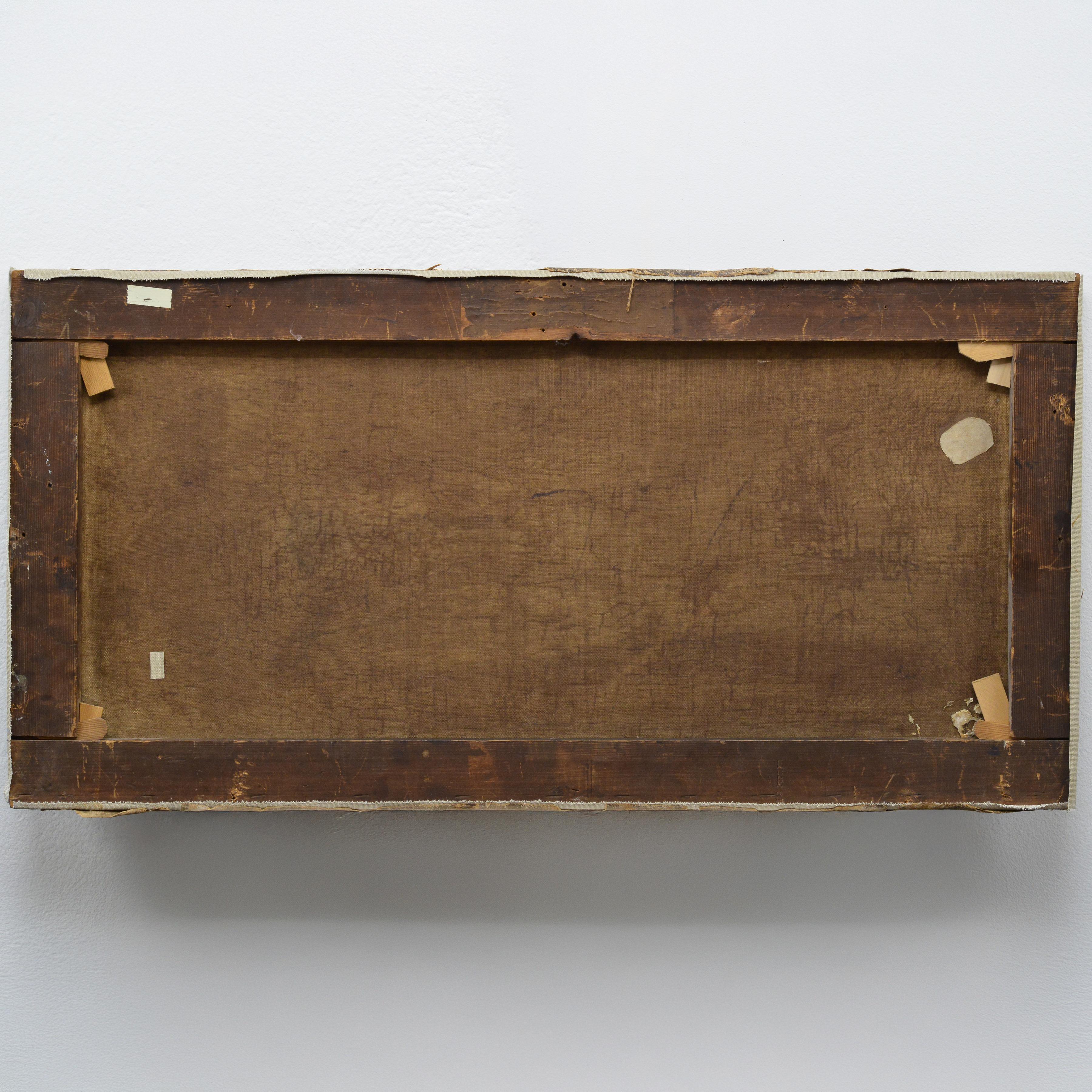 19. Jahrhundert Europäische Panorama-Ölgemälde Seaside Scene Eseltreiber signiert im Angebot 7