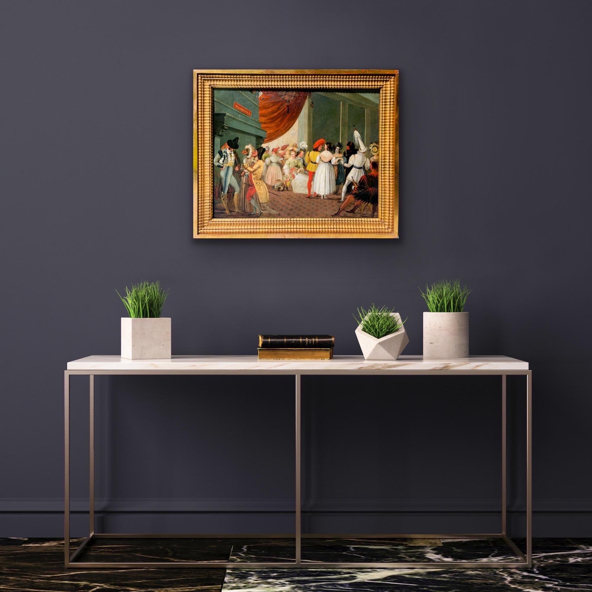 19th century French painting - The masked ball - music genre party 4