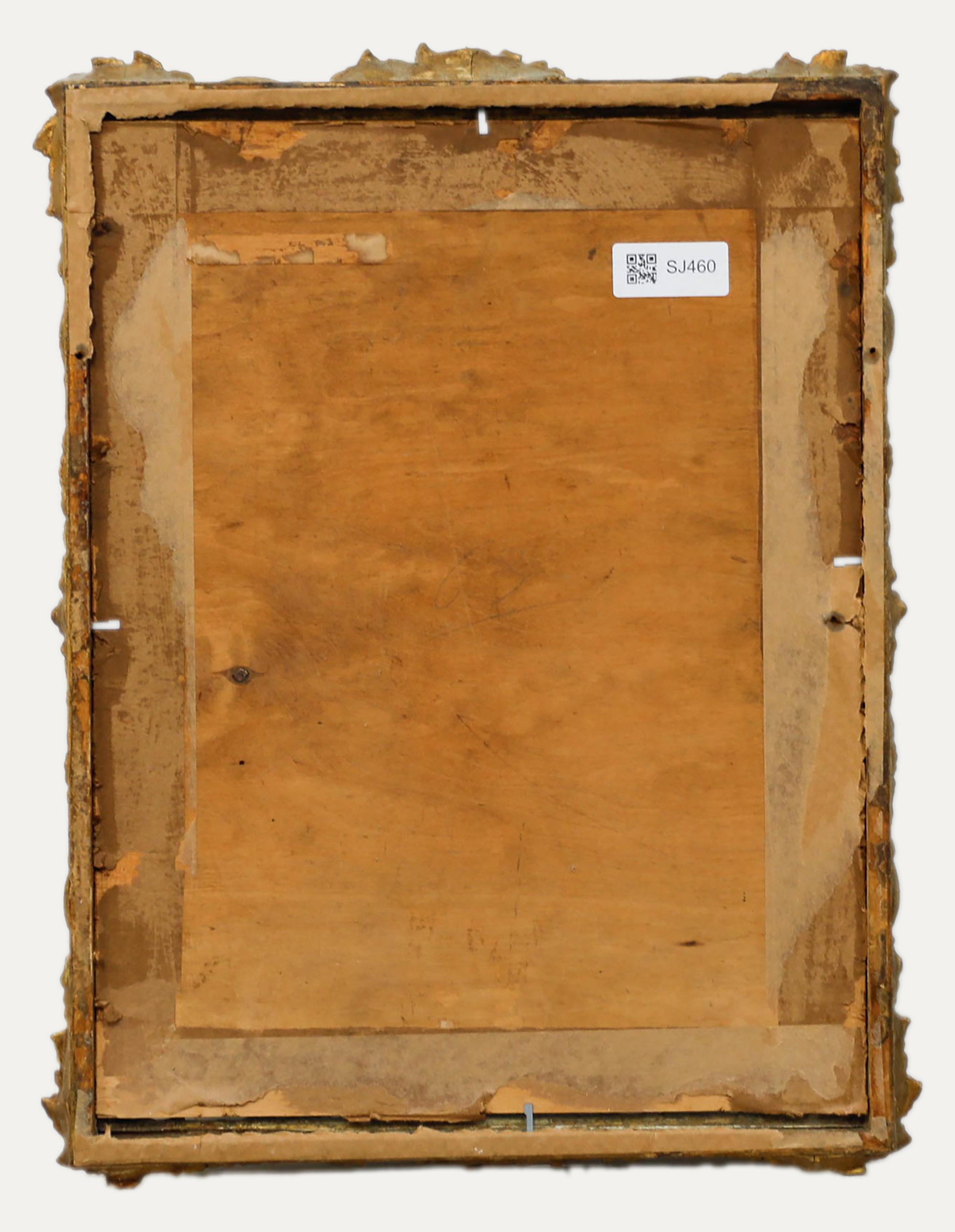 19th Century French Rococo Frame with Auricular Ornament - Painting by Unknown