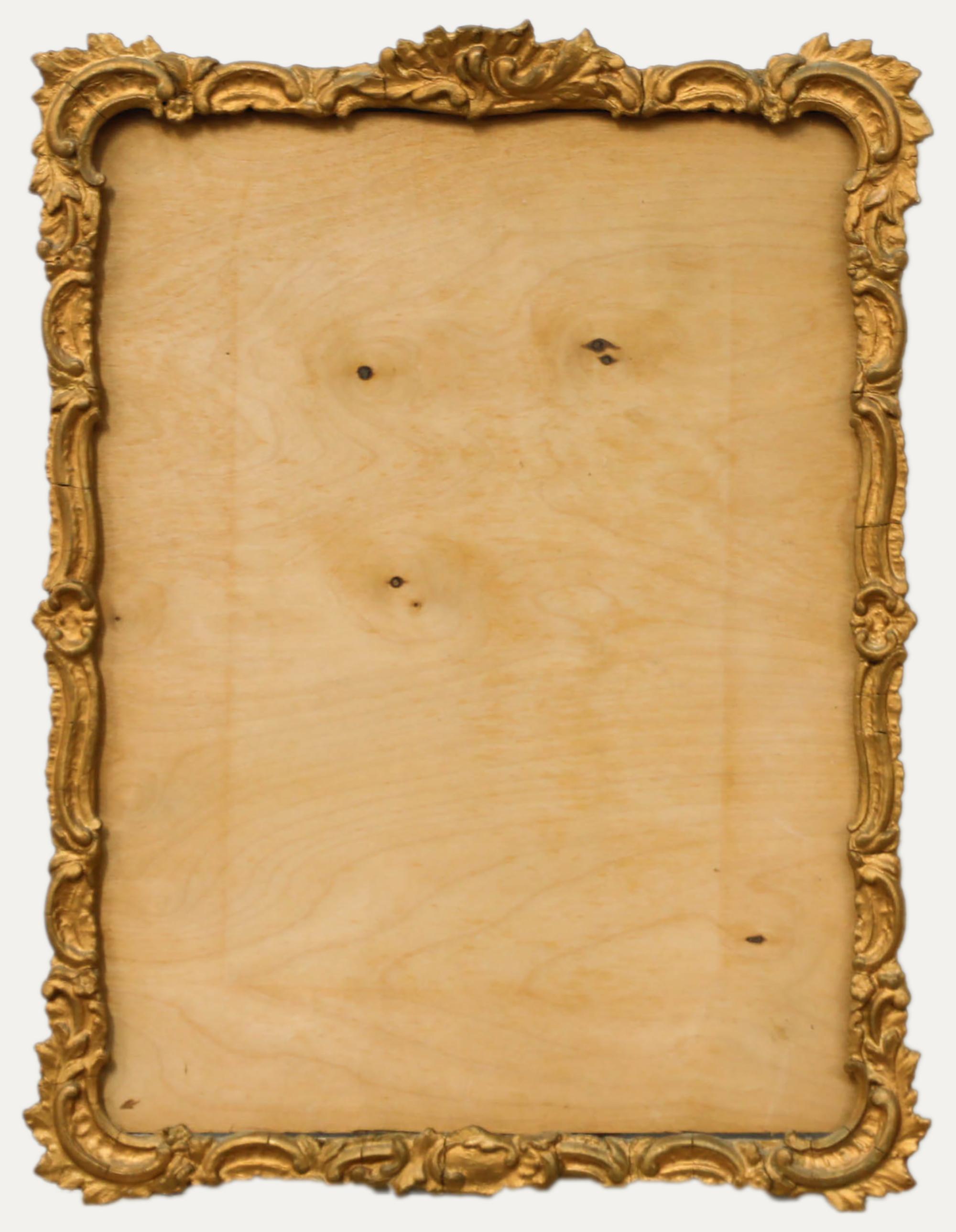 Unknown Figurative Painting - 19th Century French Rococo Frame with Auricular Ornament