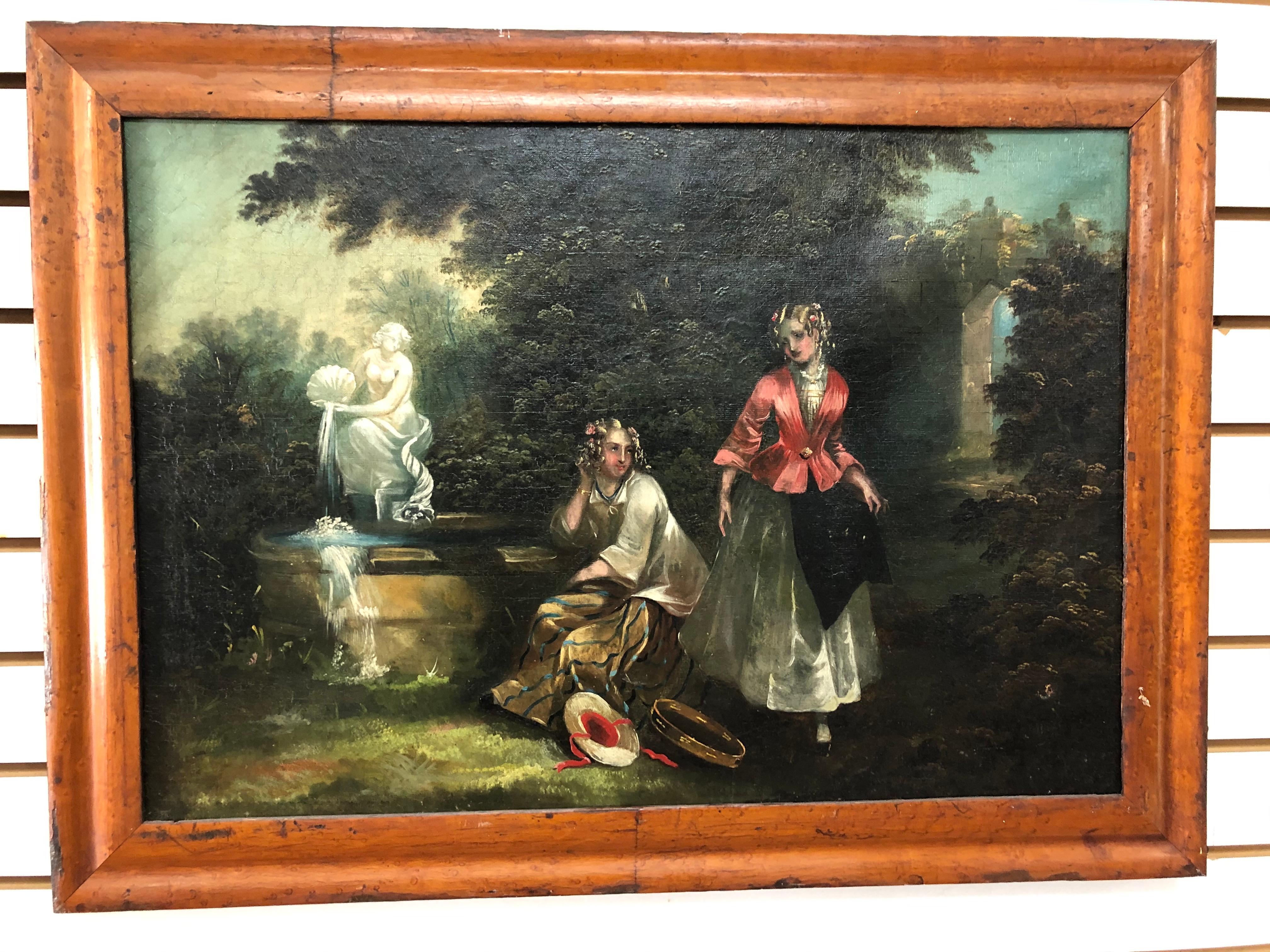 Genremalerei des 19. Jahrhunderts – Painting von Unknown