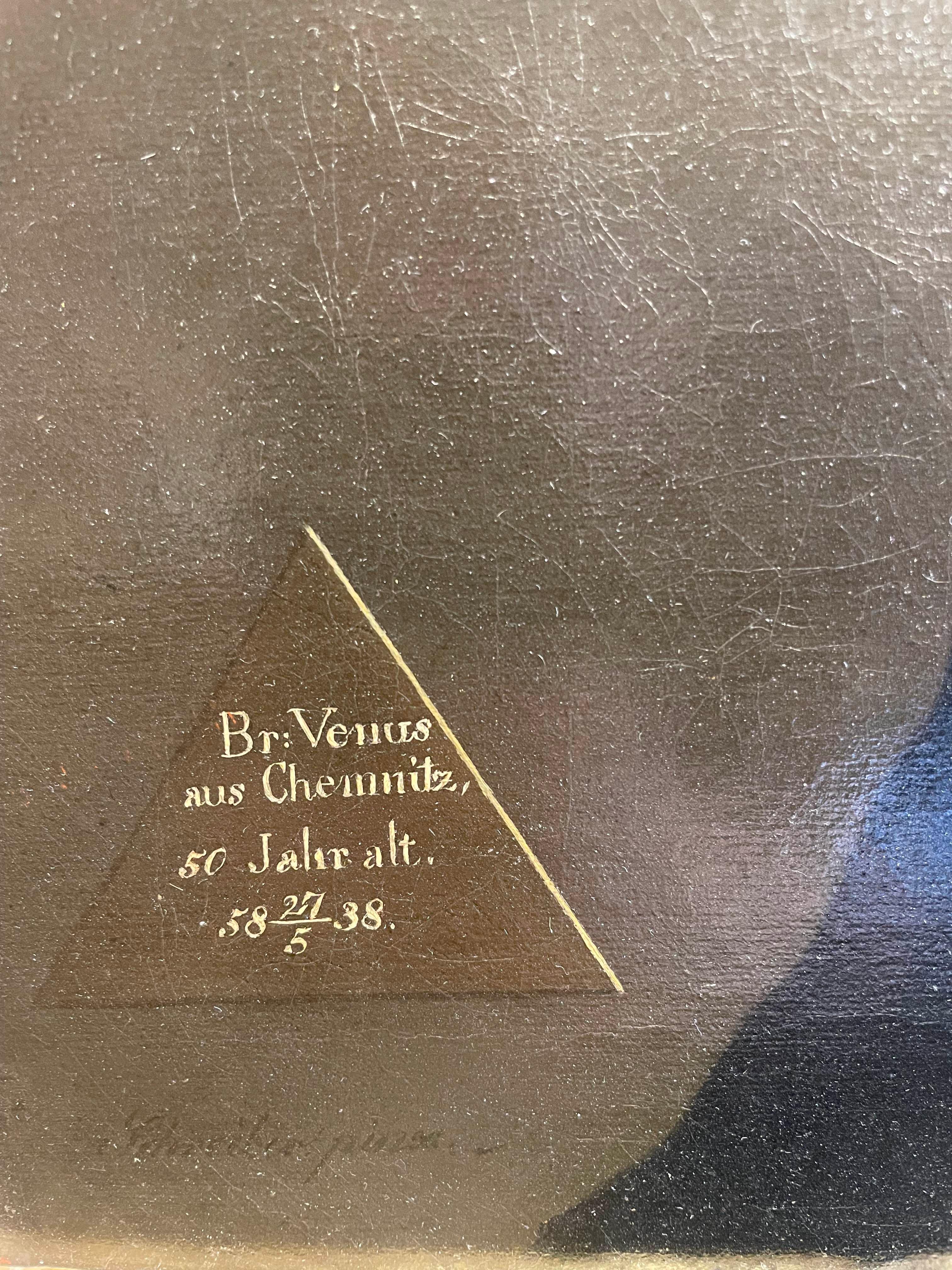 19th Century German School, Caballero con sombrero de copa, 1839 en venta 10