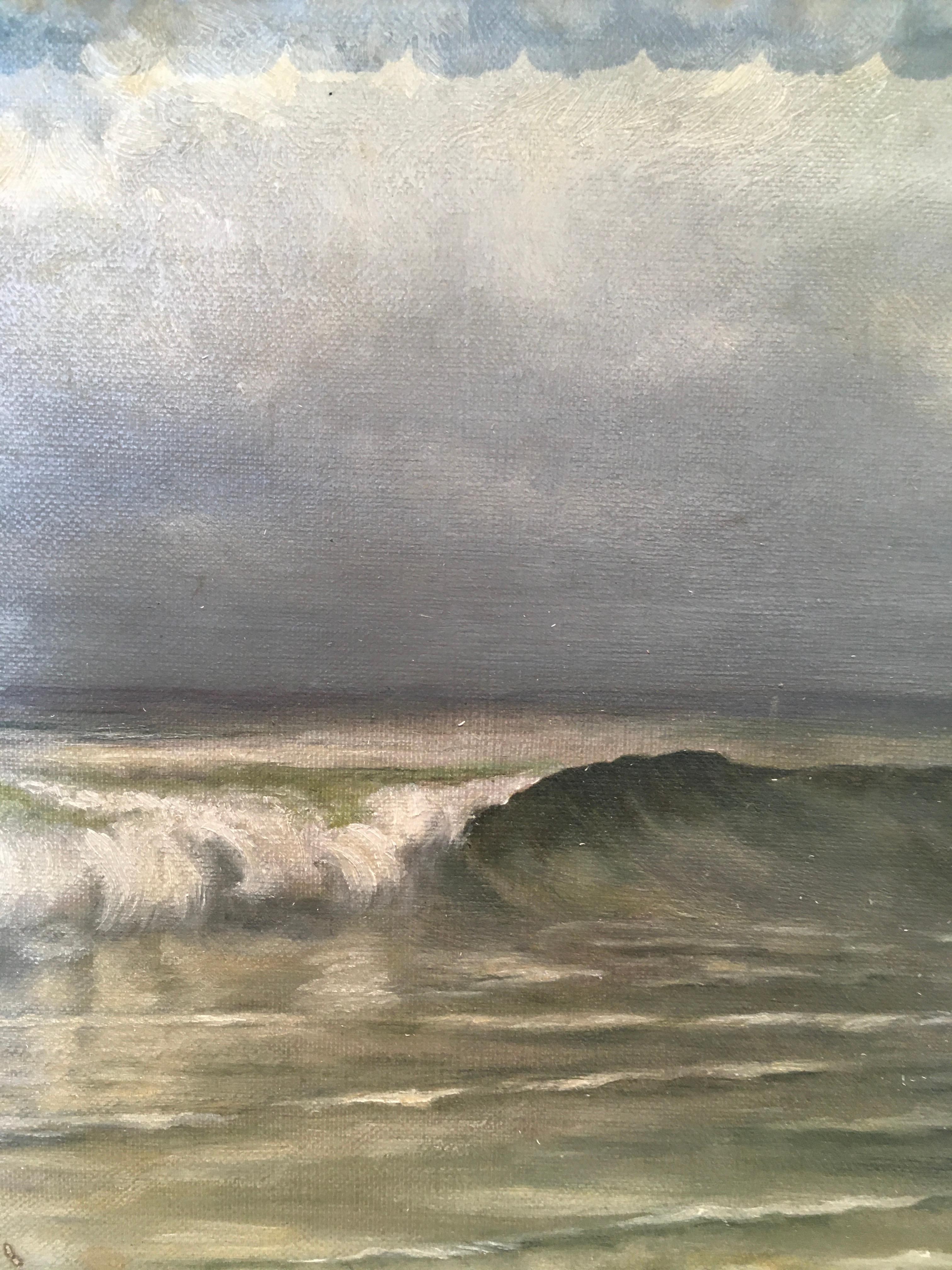'Paesaggio marino impressionista del XIX secolo', di autore ignoto, olio su tela - Painting Impressionismo di Unknown