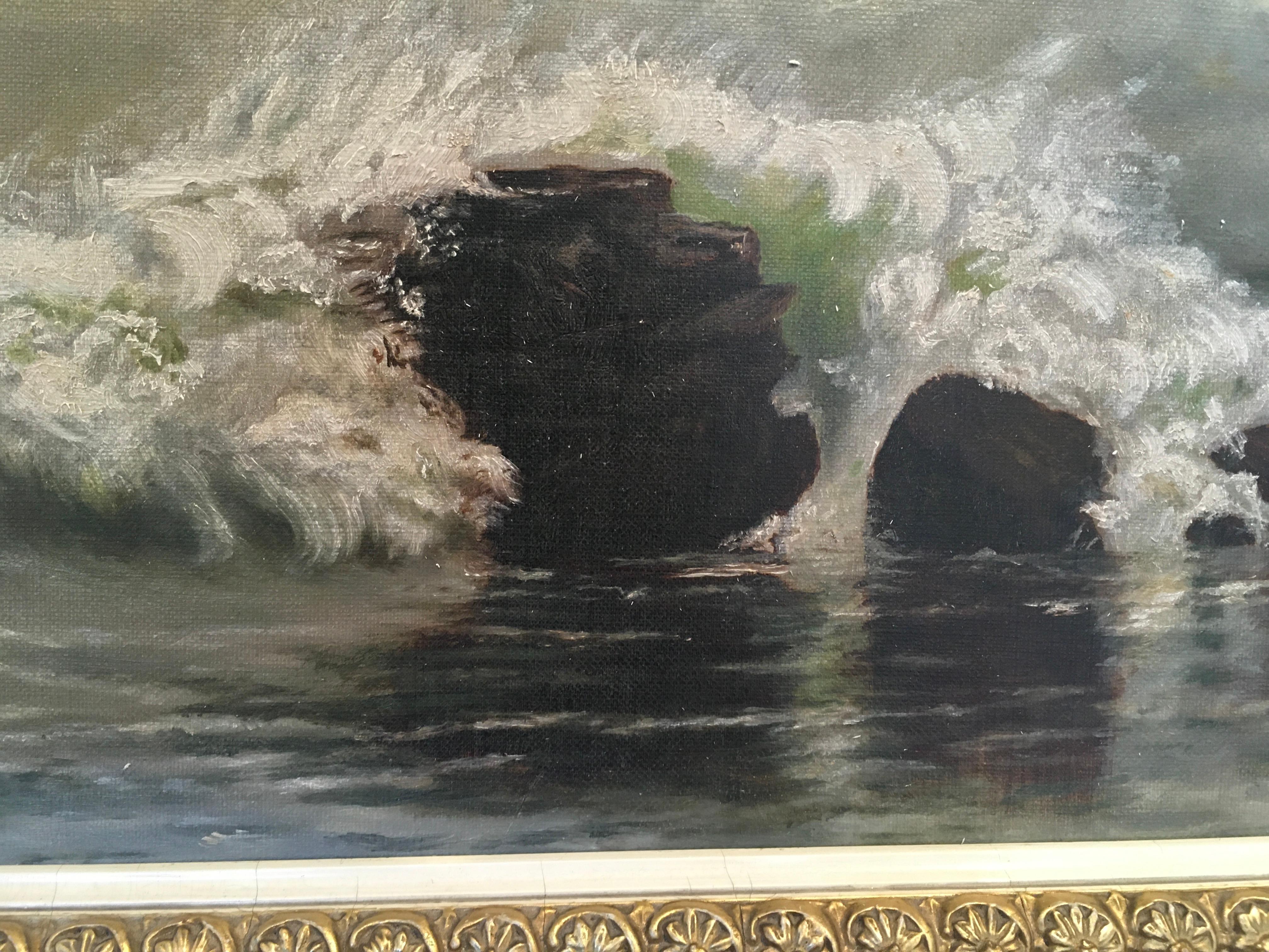 Questo dipinto a olio su tela di 13,5