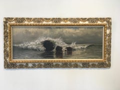 'Paysage marin impressionniste du 19e siècle', par Unknown, huile sur toile