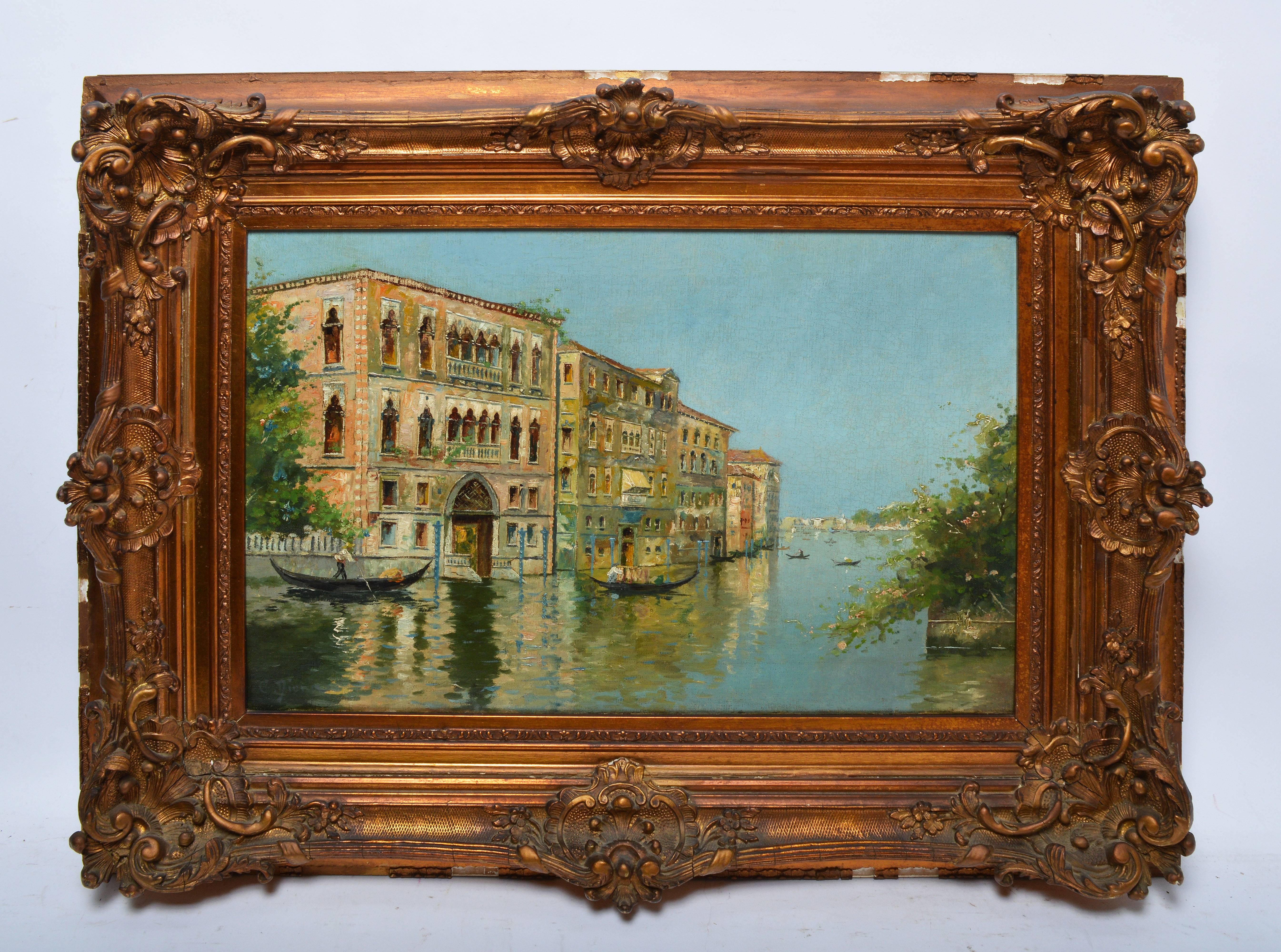 19th Century Impressionist View of Venice Italy - Painting by Unknown