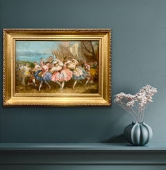 19th century Italian painting The celebration - dancers feast