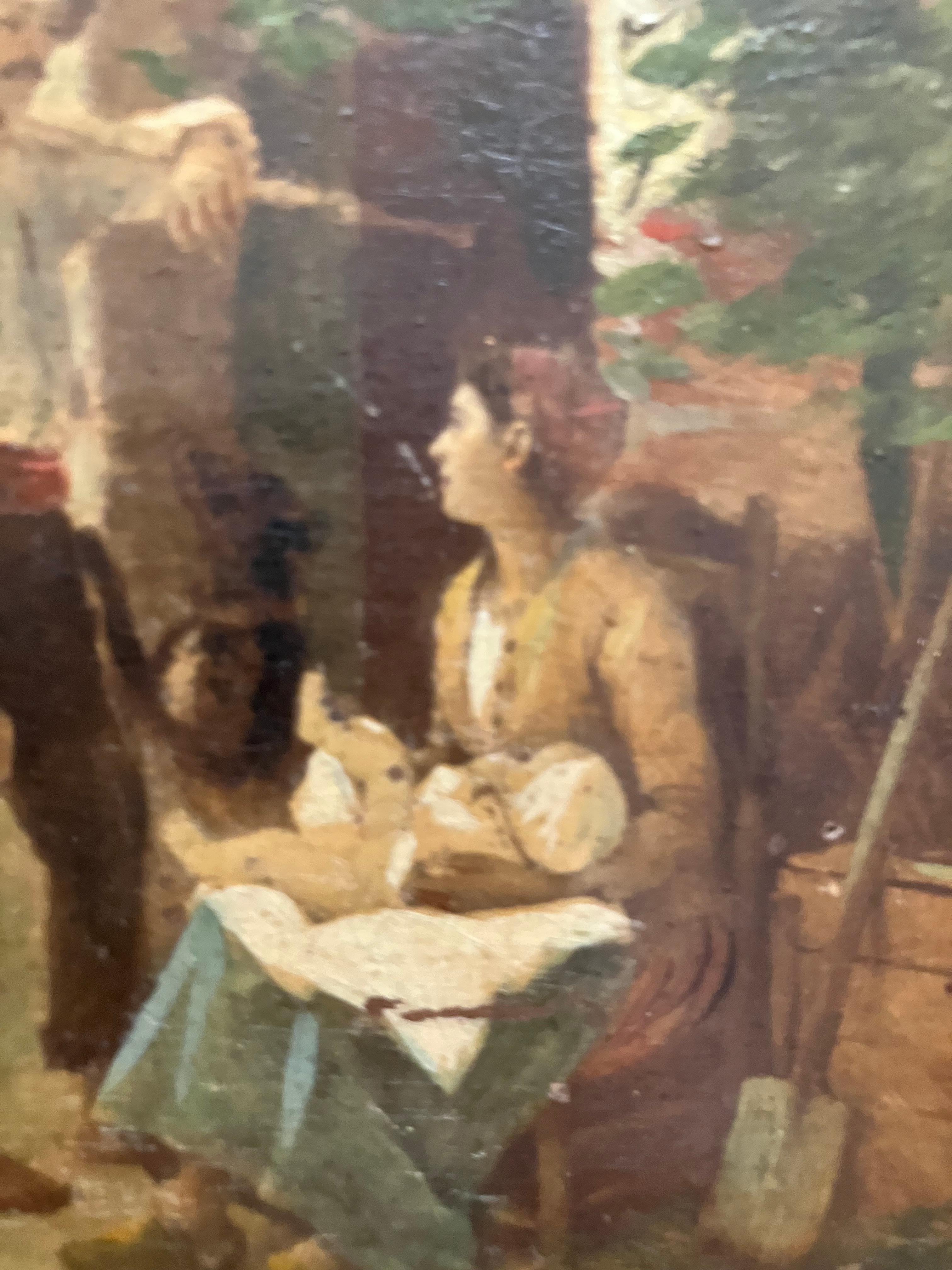 Pair of 19 century Italian school paintings - Italian School Painting by Unknown