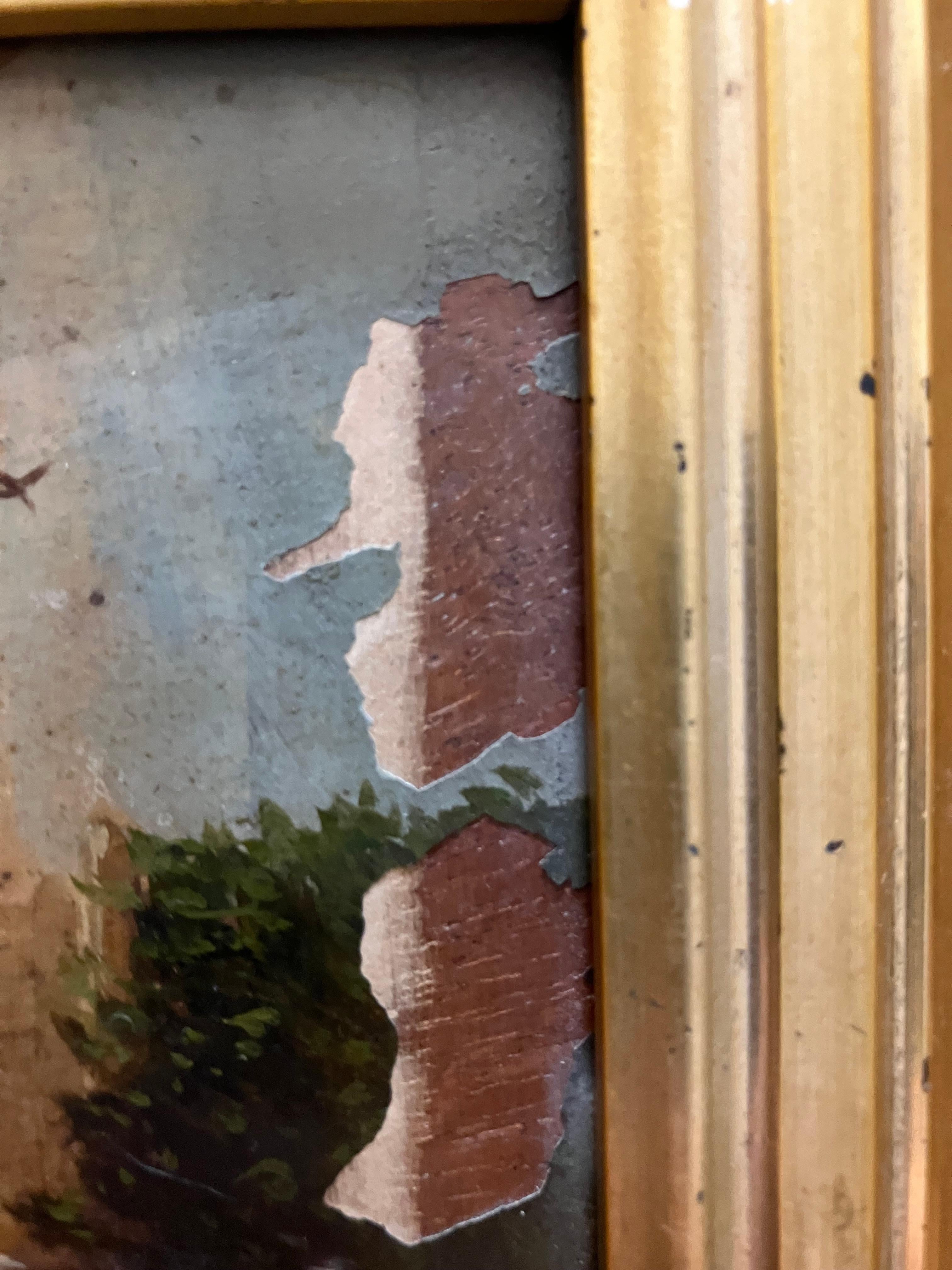 Pair of 19 century Italian school paintings For Sale 4