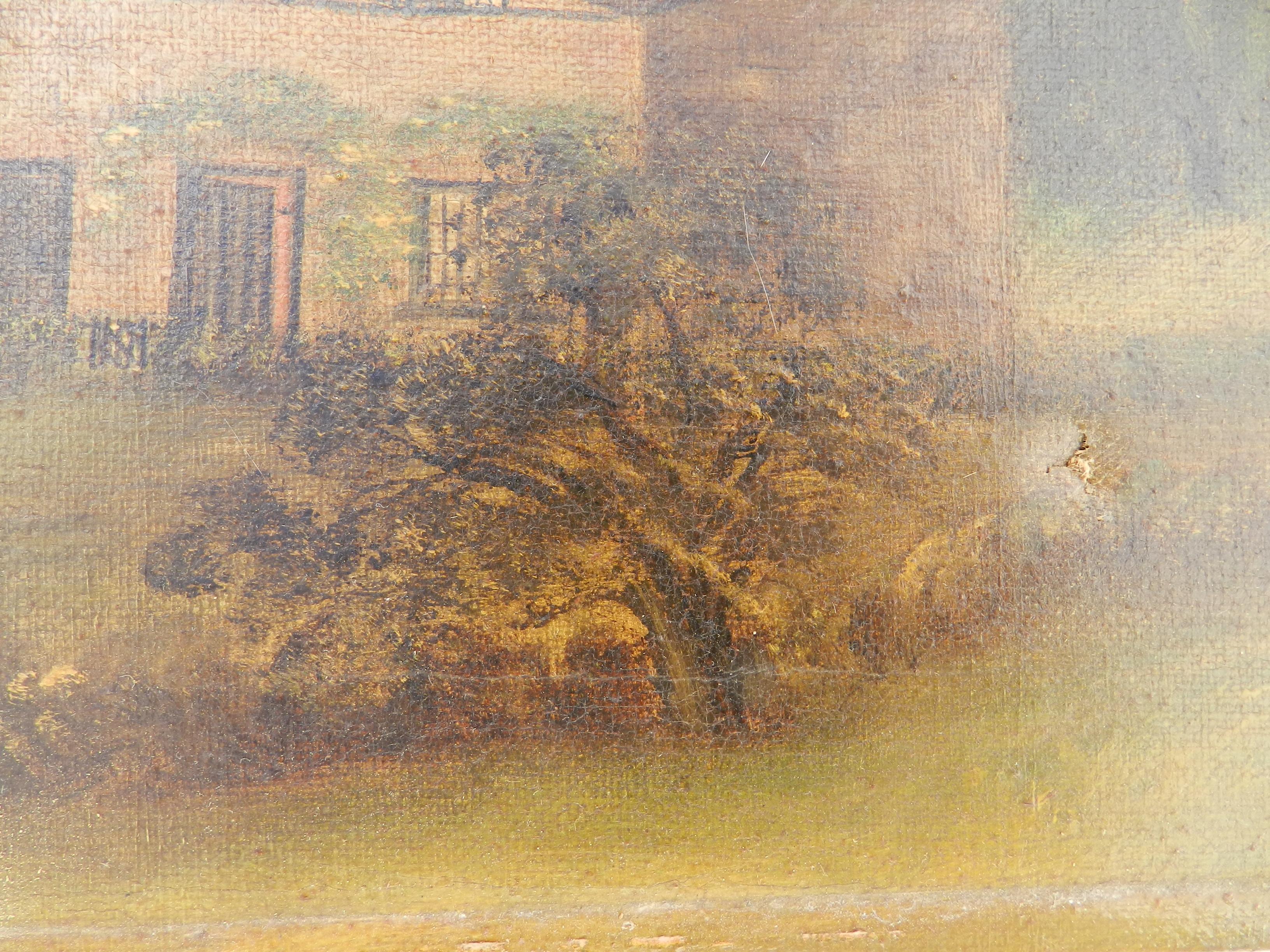 Peinture de maison naïve du 19ème siècle anglaise signée C Brown  en vente 3