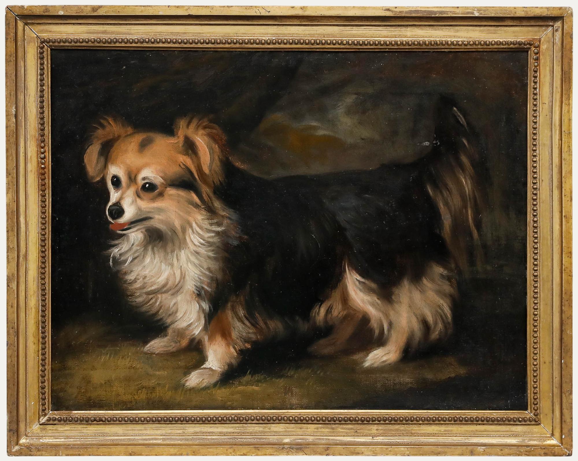 Animal Painting di Unknown - Olio del XIX secolo - Una cappella felice