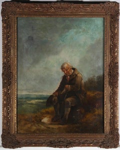 19th Century Oil - A Moment's Rest For A Weary Traveller