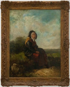 19th Century Oil - A Woman On Her Travels