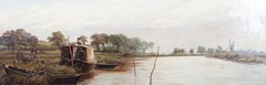 19th Century Oil - Boat on the Broads