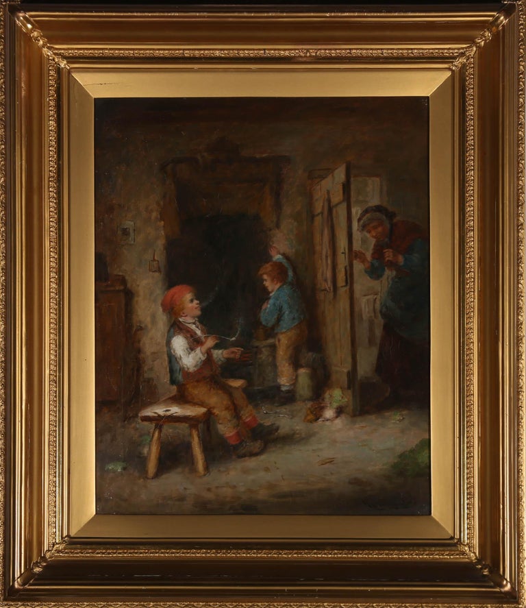 Unknown 19th Century Oil Caught Red Handed! For Sale at 1stDibs