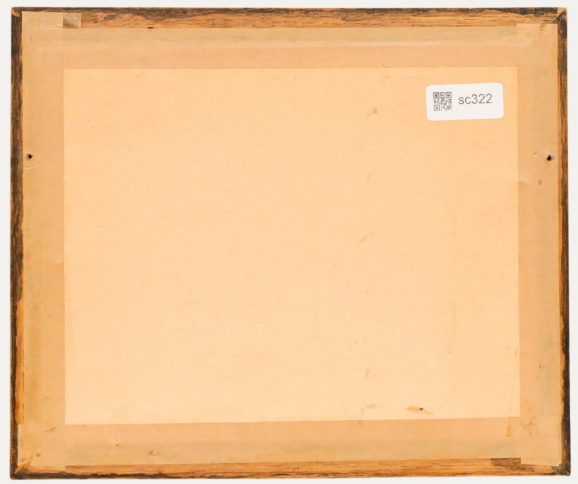 Öl aus dem 19. Jahrhundert - Schloss Chillon (Braun), Landscape Painting, von Unknown