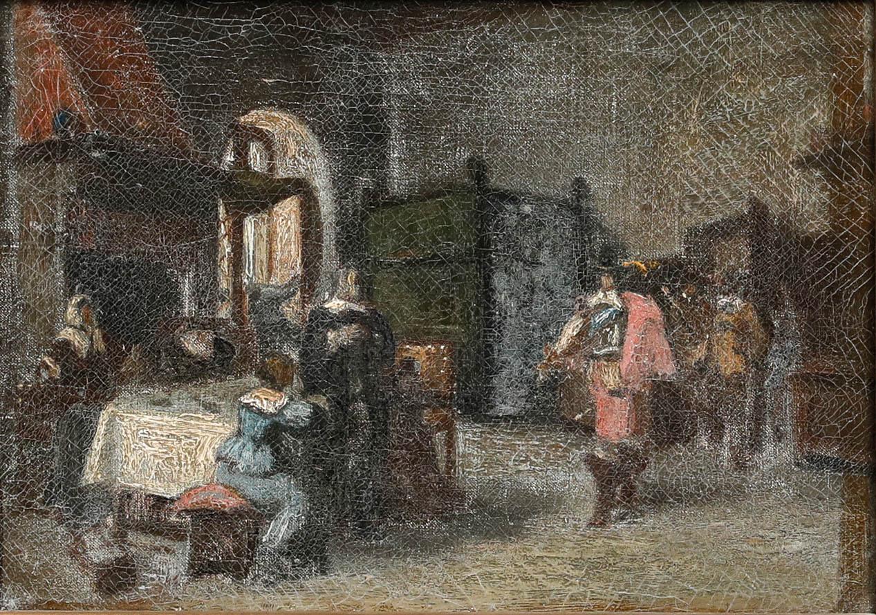 Olio del XIX secolo - French Reception Room - Painting di Unknown