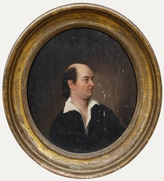 Olio del XIX secolo - Gentiluomo in giacca nera