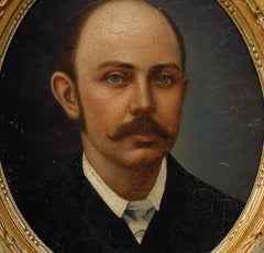 19th Century Oil - Gentleman with a Moustache