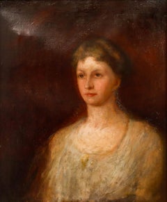 19th Century Oil - Lady in Lace