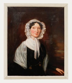 19th Century Oil - Lady with a Pocket Watch Chain