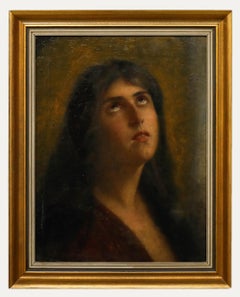 19th Century Oil - Mary Magdalene in Ecstatic Rapture