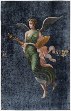 19th Century Oil - Nymph with a Shield