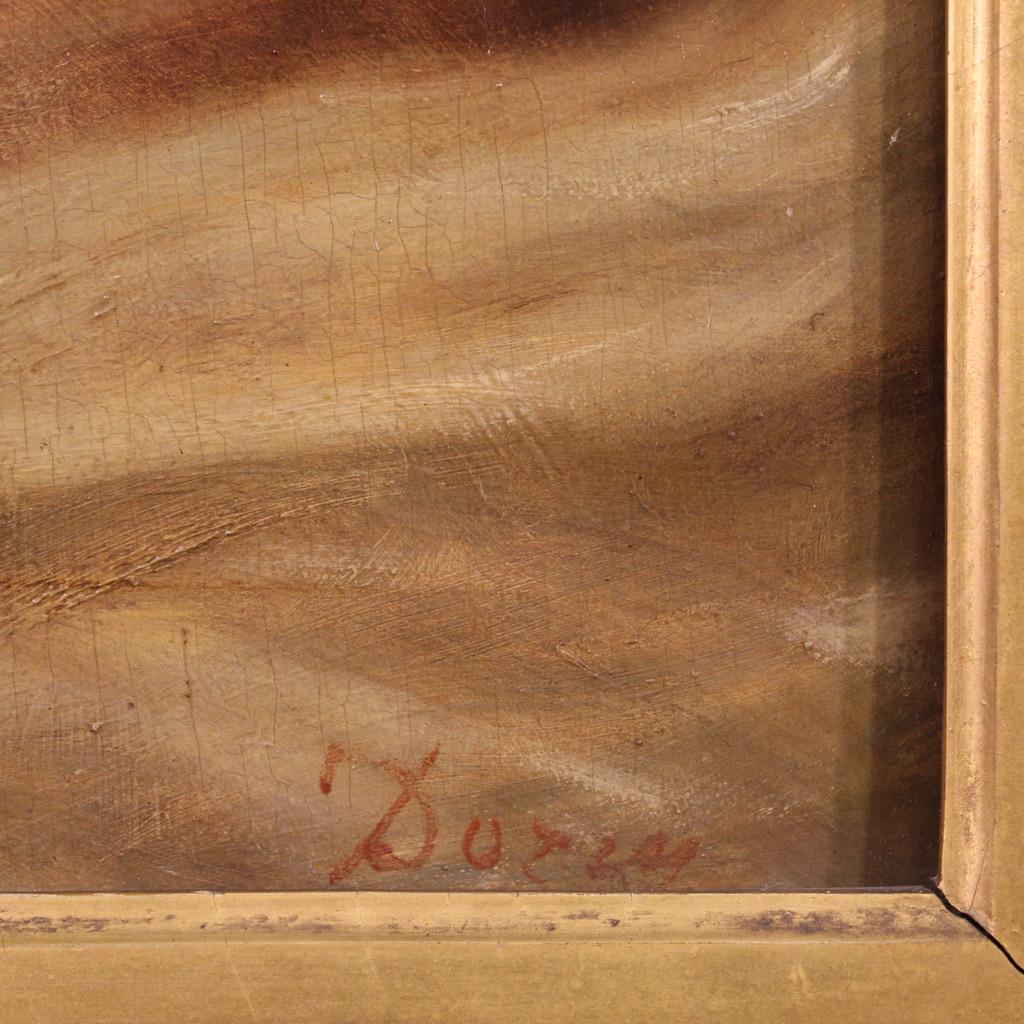 19th Century Oil on Board French Antique Young Girl Portrait Painting, 1820 5