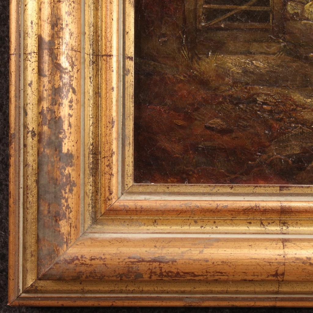 19th Century Oil on Canvas American Signed and Dated Painting Landscape, 1854 in vendita 7