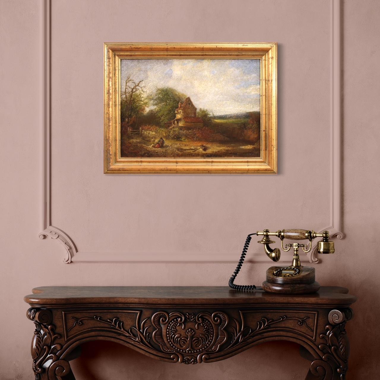19th Century Oil on Canvas American Signed and Dated Painting Landscape, 1854 in vendita 10