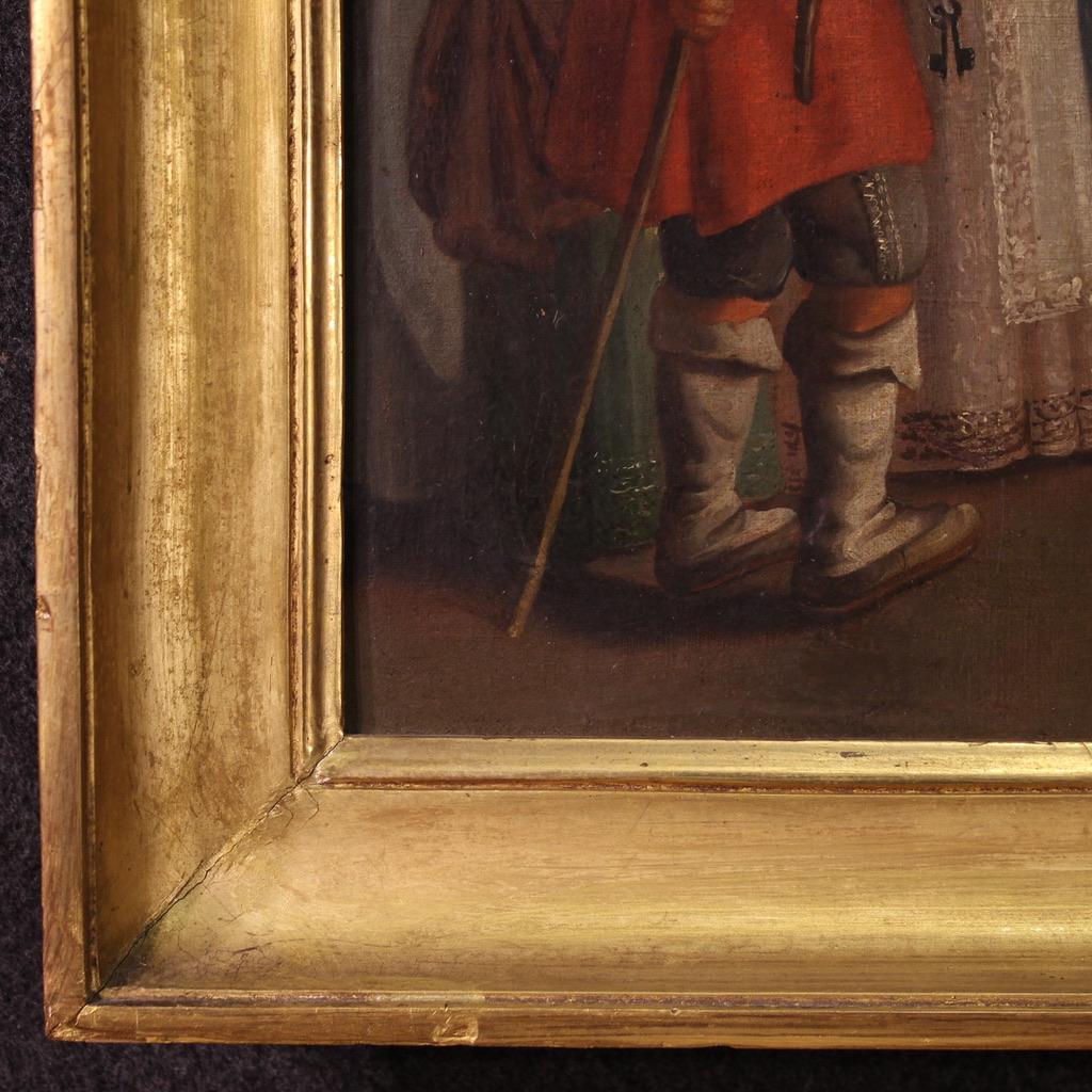 19. Jahrhundert Öl auf Leinwand Französisch Malerei Genre-Szene mit Hochzeit, 1830 im Angebot 6