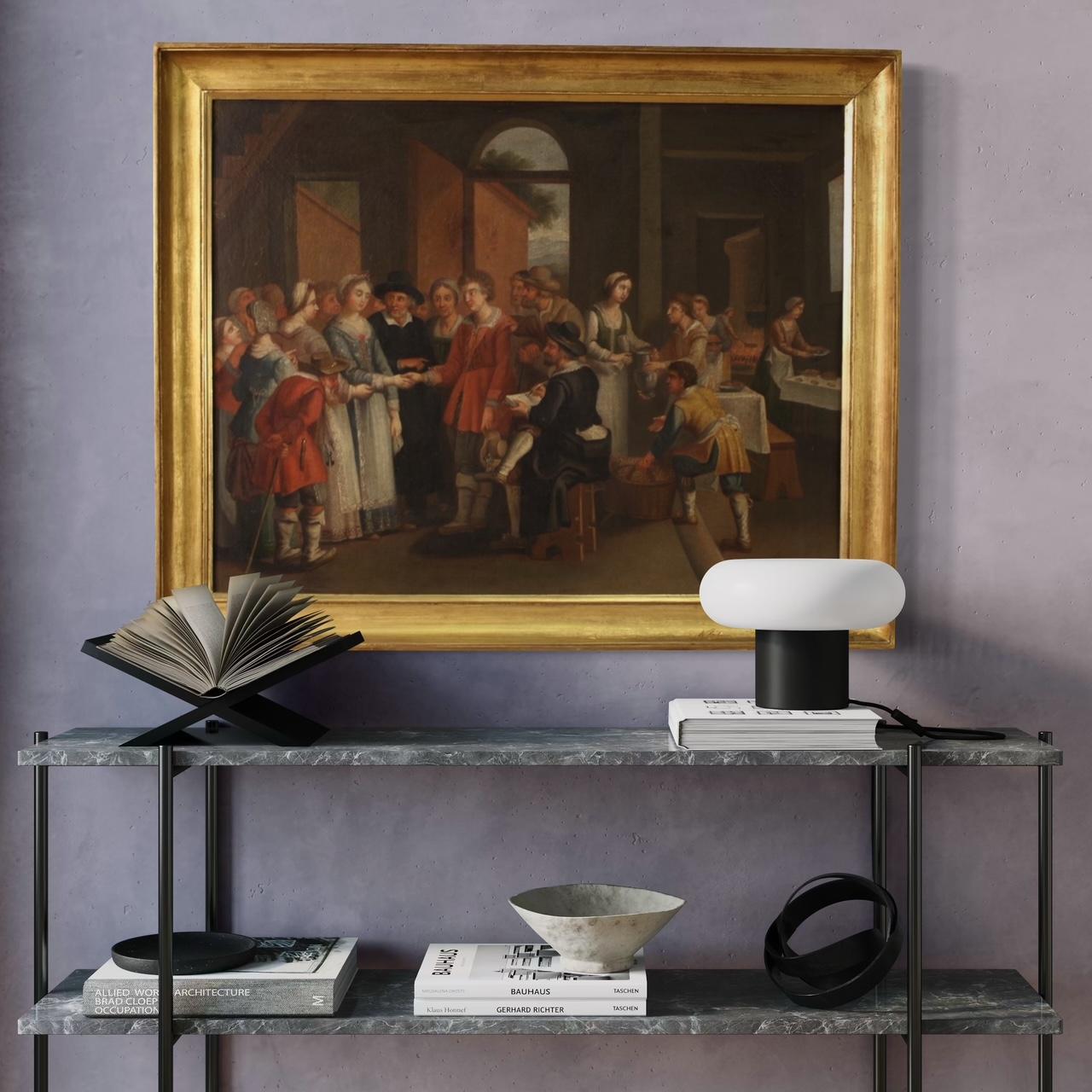 19. Jahrhundert Öl auf Leinwand Französisch Malerei Genre-Szene mit Hochzeit, 1830 im Angebot 10