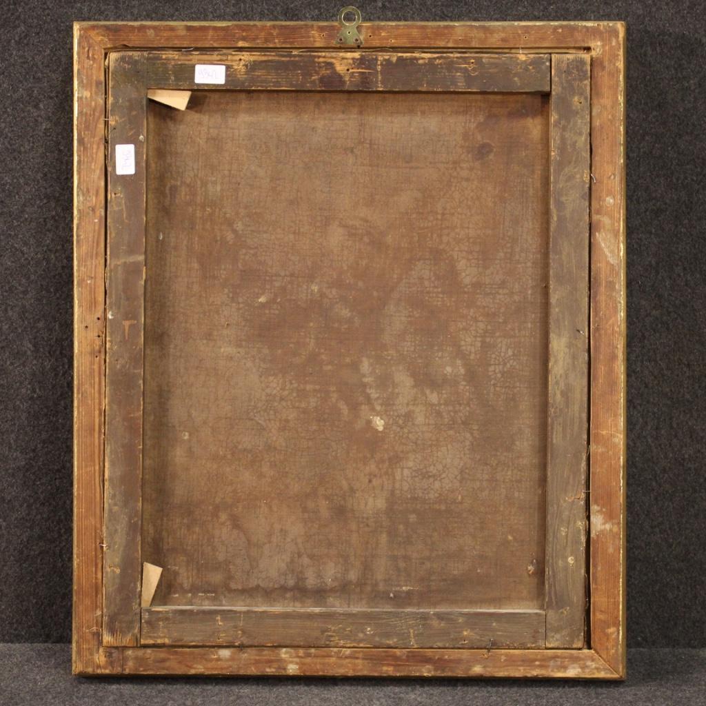 óleo sobre lienzo del siglo XIX Pintura de retrato de joven dama italiana, 1850 en venta 11