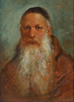 19th Century Oil - Portrait of a Bearded Monk
