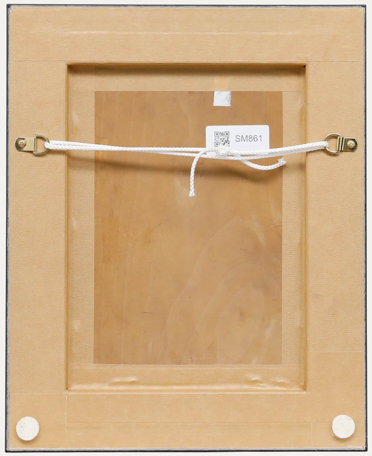 Huile du 19e siècle - Portrait d'un moine barbu - Noir Portrait Painting par Unknown