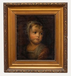 Antique 19th Century Oil - Portrait of a Child