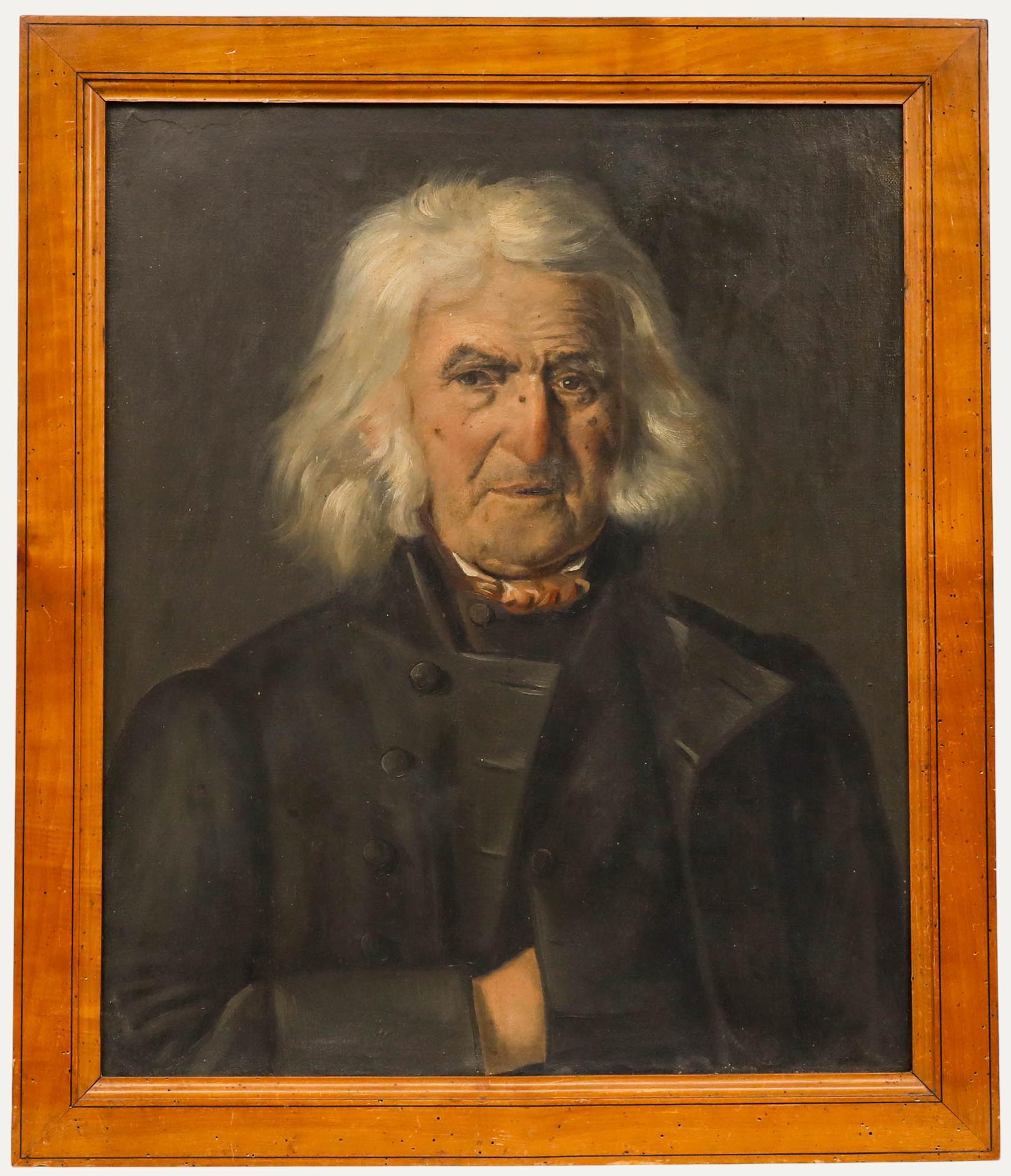 Huile du 19e siècle - Portrait d'un gentilhomme de campagne