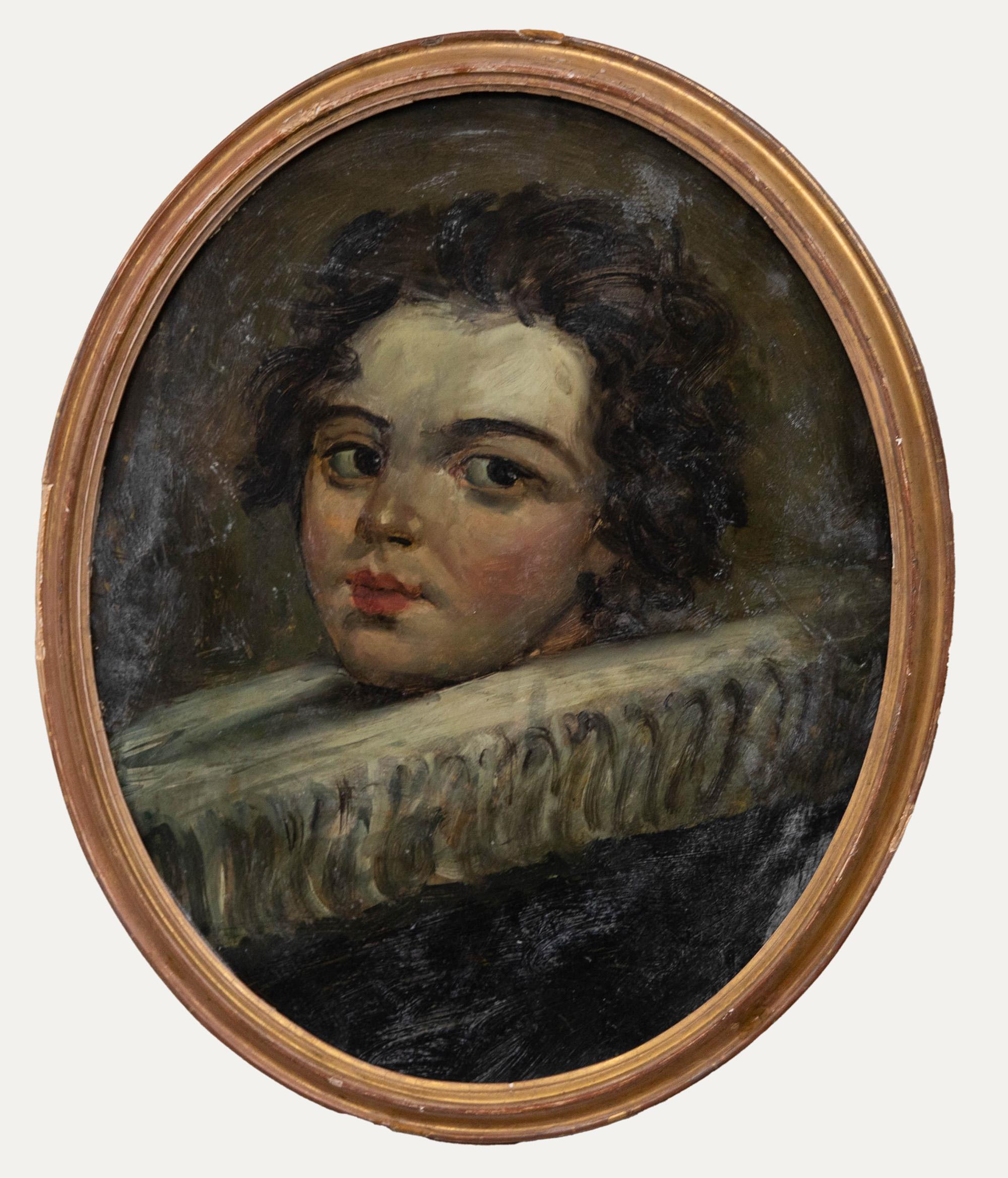 Portrait Painting Unknown - Huile du 19e siècle - Portrait d'un Prince