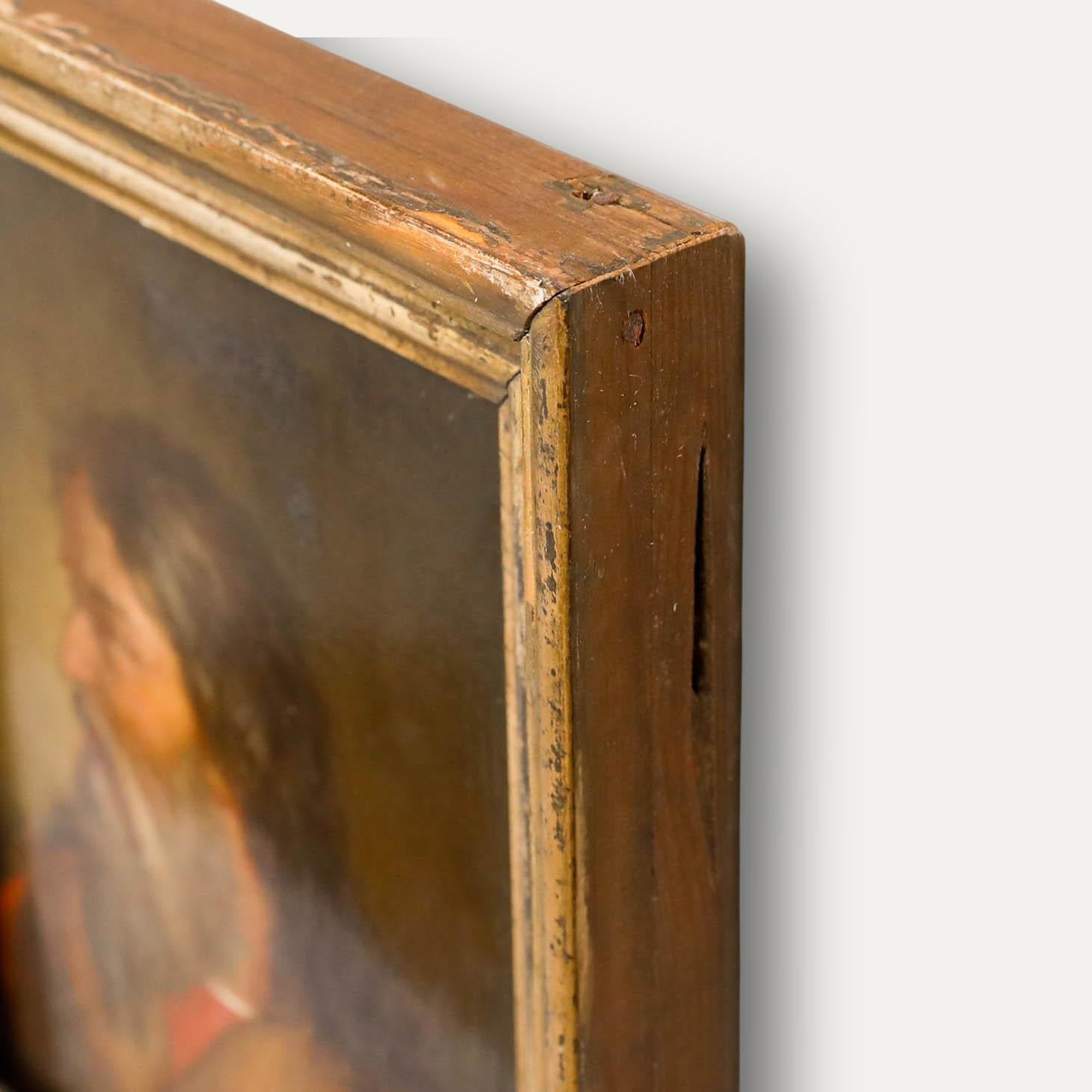 19th Century Oil - Portrait of a Scholar For Sale 1