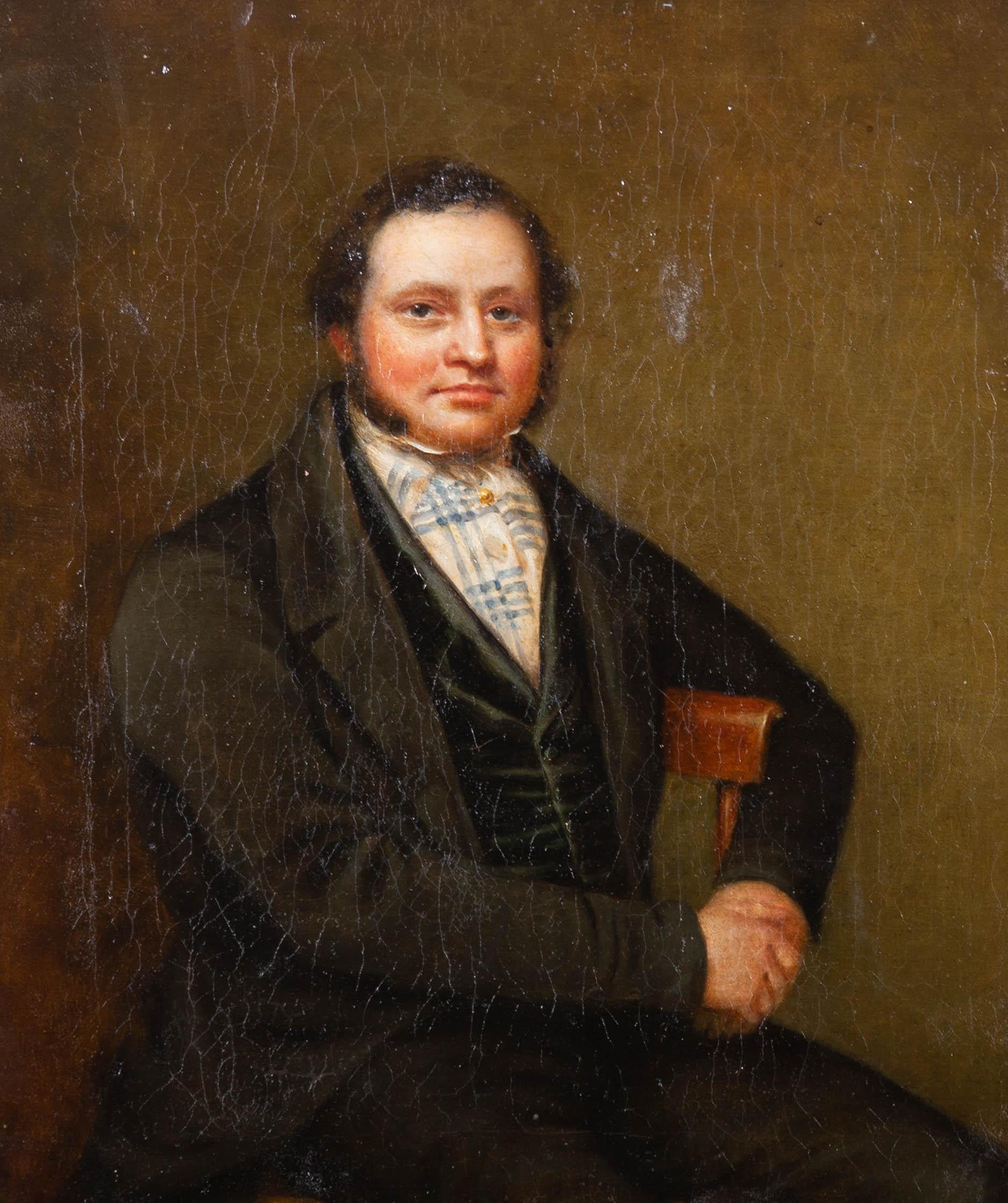 19th Century Oil - Portrait of a Seated Gentleman