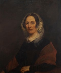 19th Century Oil - Portrait Of A Victorian Lady
