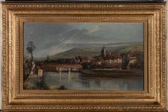 19th Century Oil - Rheinfelden on the Rhine