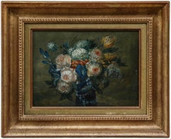 19th Century Oil - Roses and Tulips