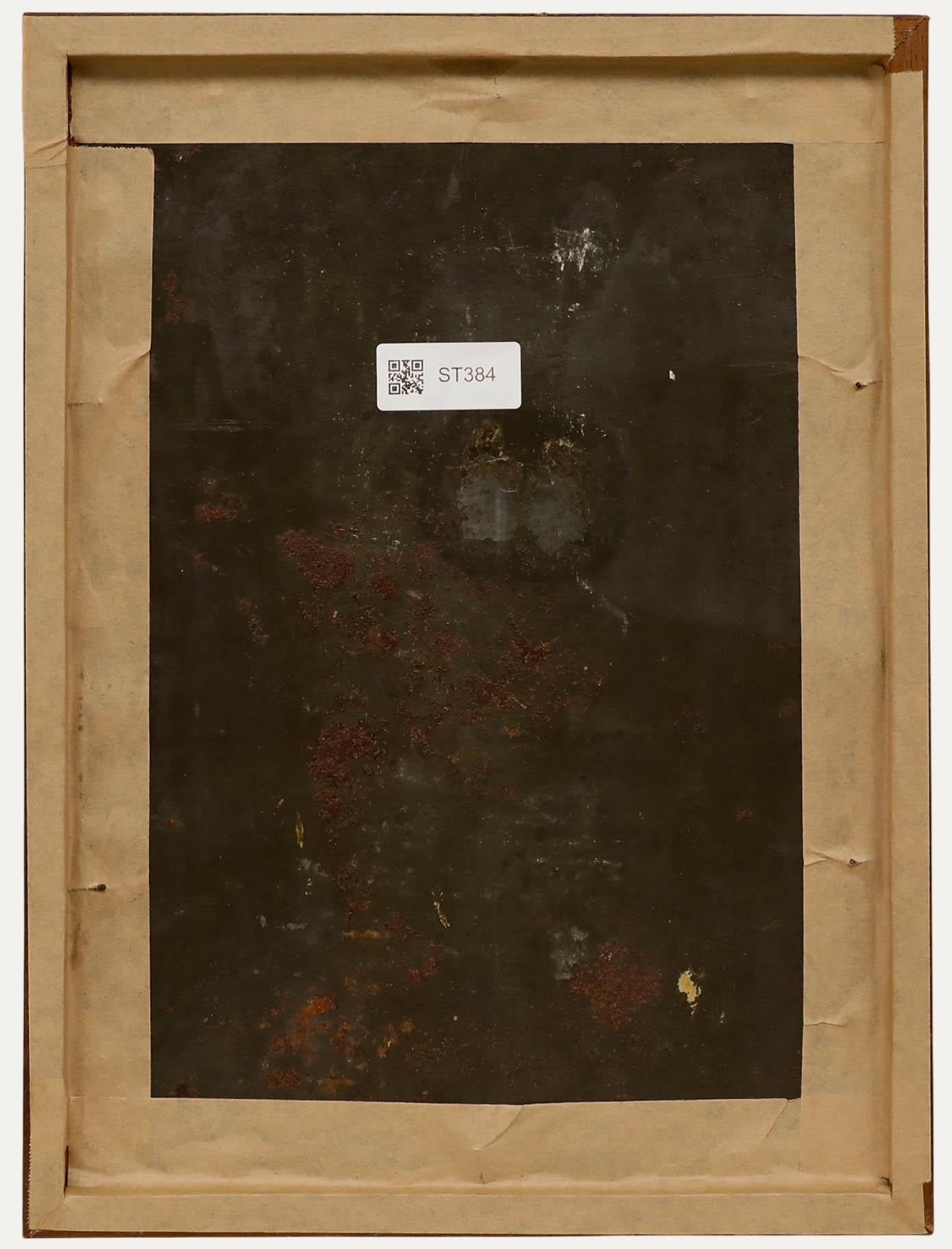 Óleo del siglo XIX - San Francisco de Paula - Figurative Painting Marrón de Unknown