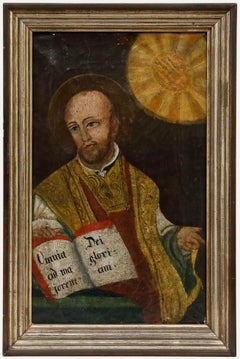 19th Century Oil - Saint Ignatius of Loyola