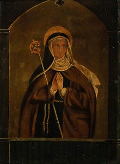 Olio del XIX secolo - Santa Colette di Colette