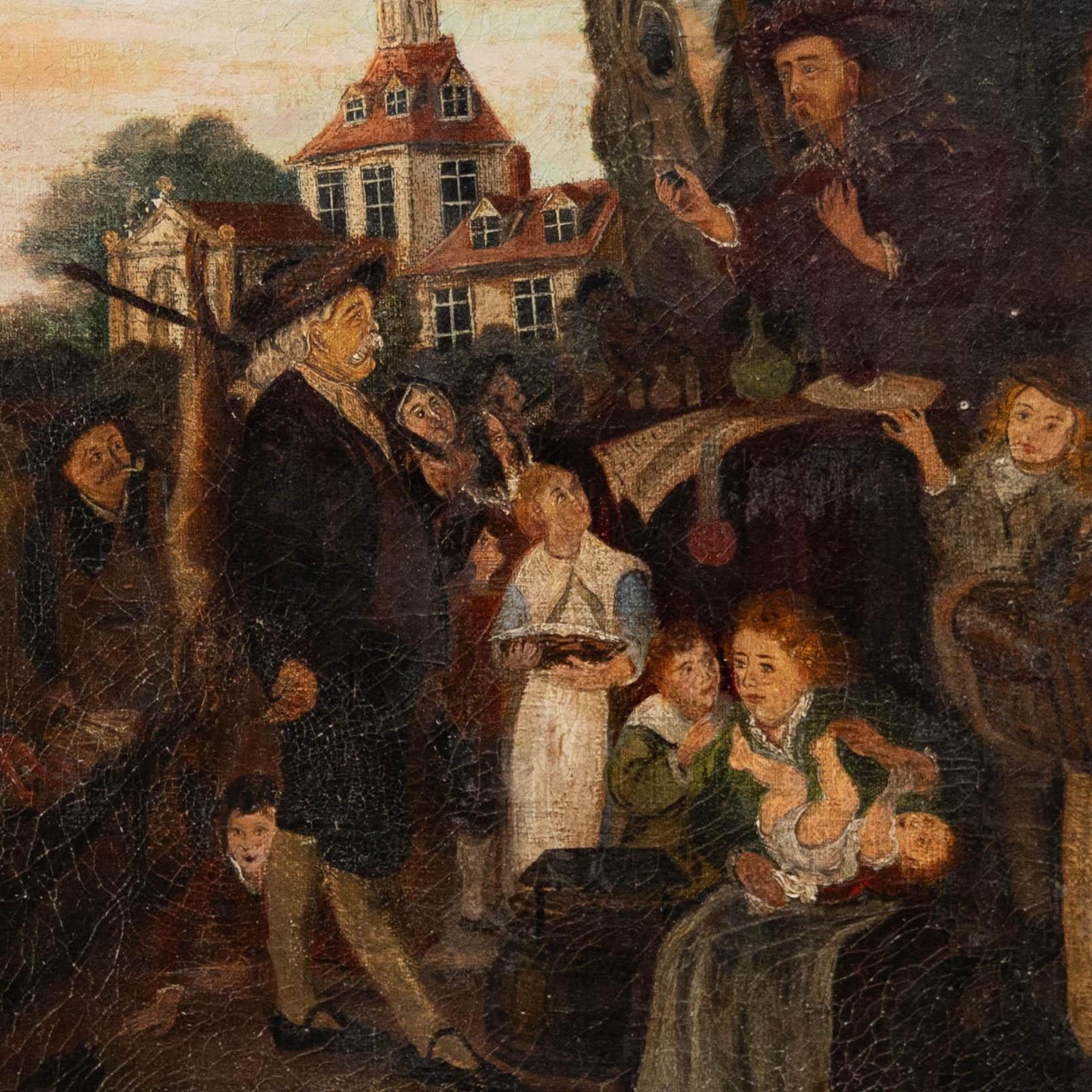 Unleserlich in der rechten unteren Ecke signiert. Auf Leinwand.